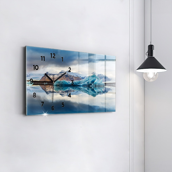 Horizontal wall clock Lake Jokulsarlon Iceland