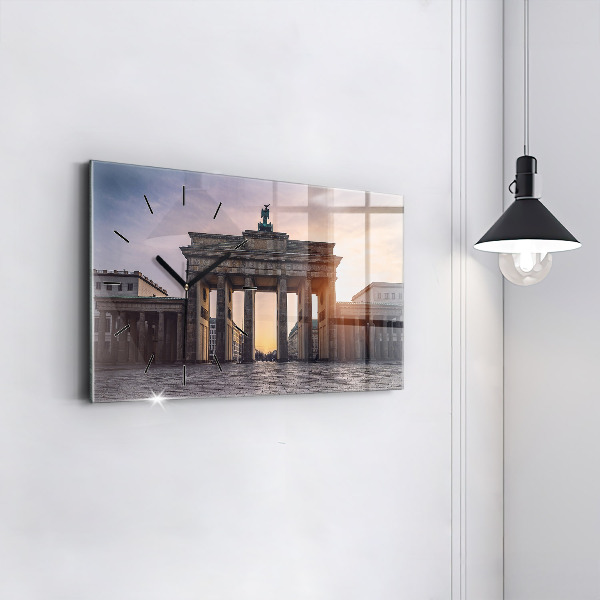 Horizontal wall clock Brandenburg Gate