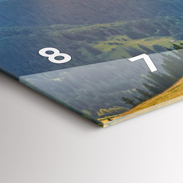 Horizontal wall clock Landscape with forests