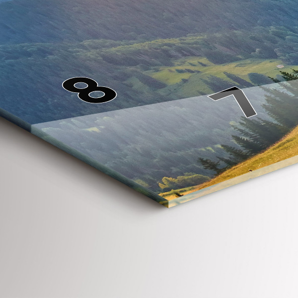 Horizontal wall clock Landscape with forests