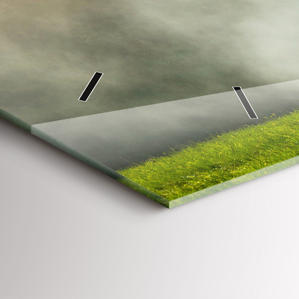 Horizontal wall clock Mountain landscape