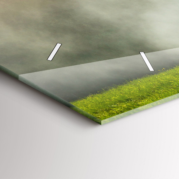 Horizontal wall clock Mountain landscape