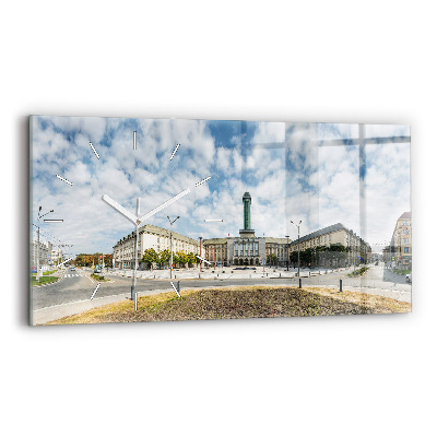 Horizontal wall clock Panorama of the city of Ostrava