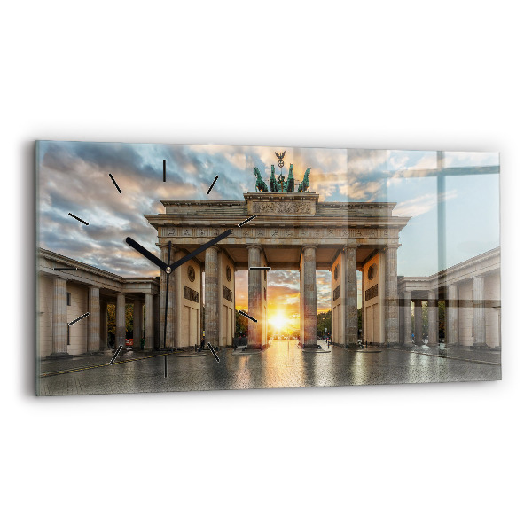 Horizontal wall clock Brandenburg Gate in Berlin
