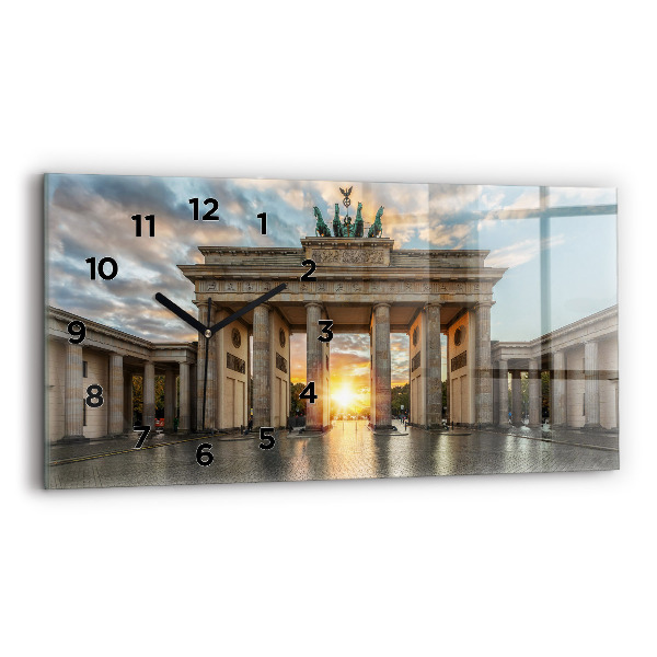 Horizontal wall clock Brandenburg Gate in Berlin