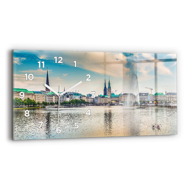 Horizontal wall clock Binnenalster in Hamburg