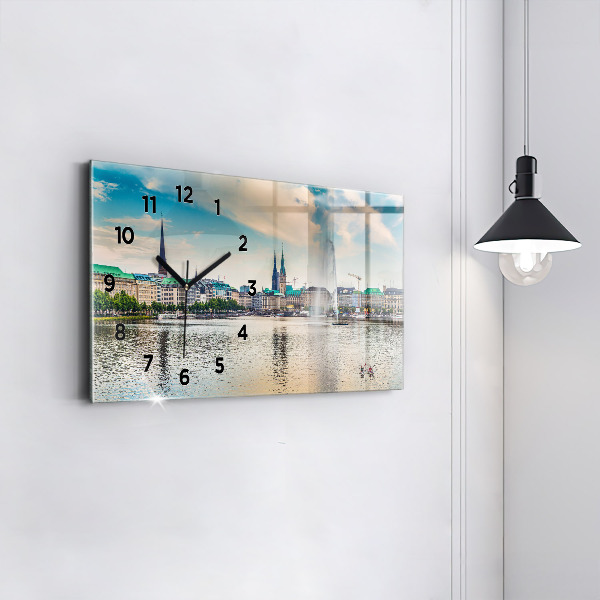Horizontal wall clock Binnenalster in Hamburg