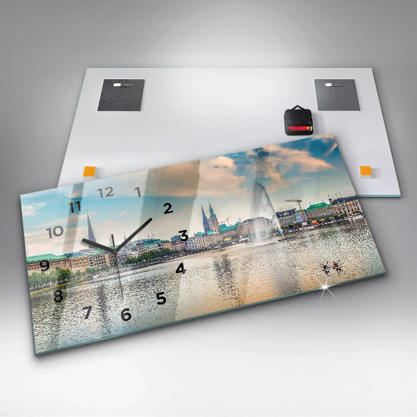 Horizontal wall clock Binnenalster in Hamburg
