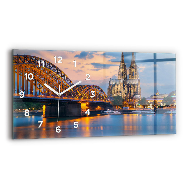 Horizontal wall clock View of the town hall