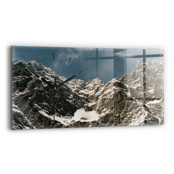 Horizontal wall clock Watzmann Mountains
