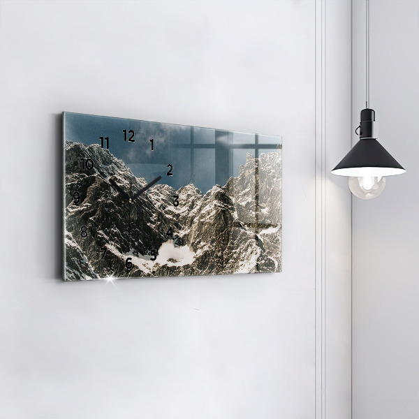 Horizontal wall clock Watzmann Mountains