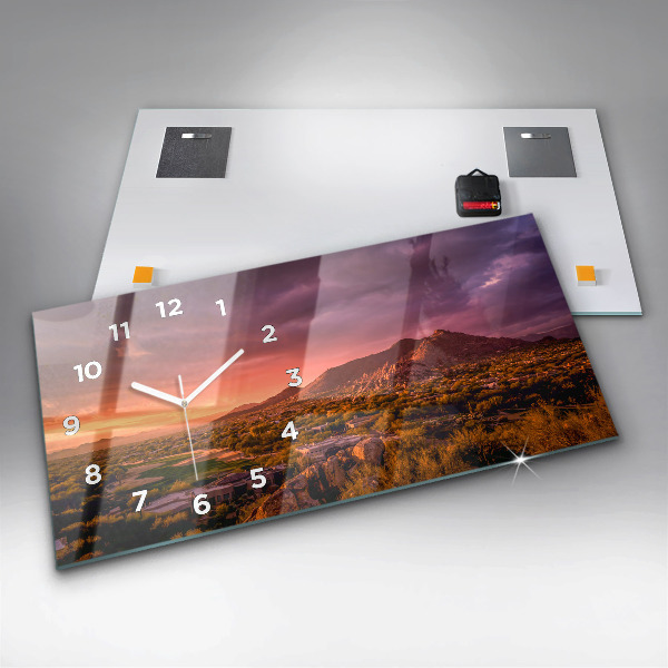 Horizontal wall clock North Scottsdale Sunset