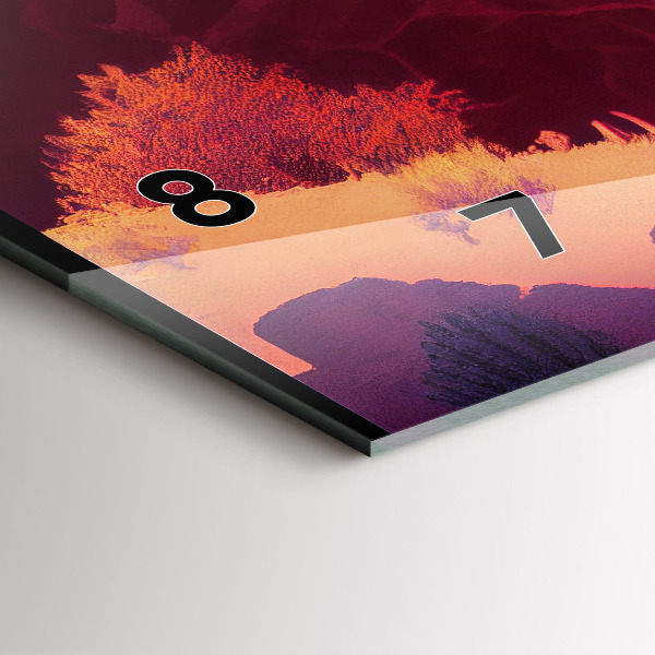 Horizontal wall clock Arizona desert illustration