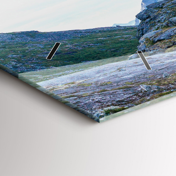 Horizontal wall clock Rocky Landscape