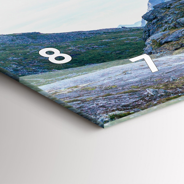 Horizontal wall clock Rocky Landscape
