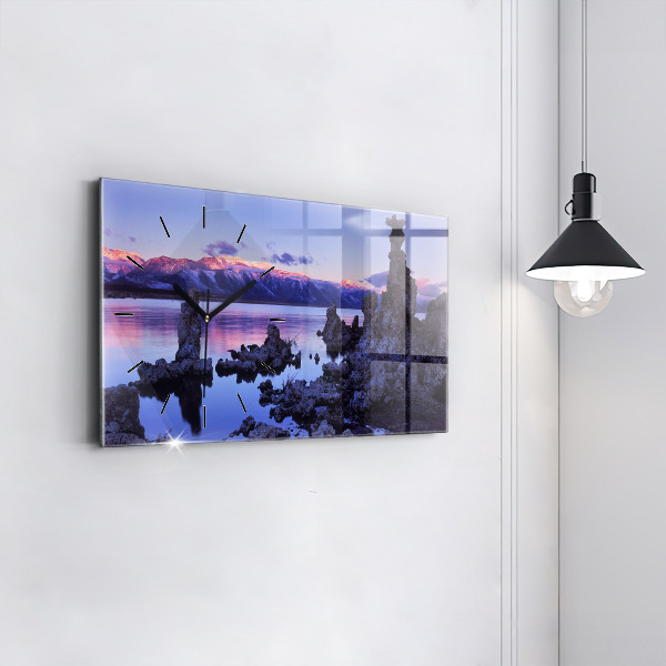 Horizontal wall clock Lake California