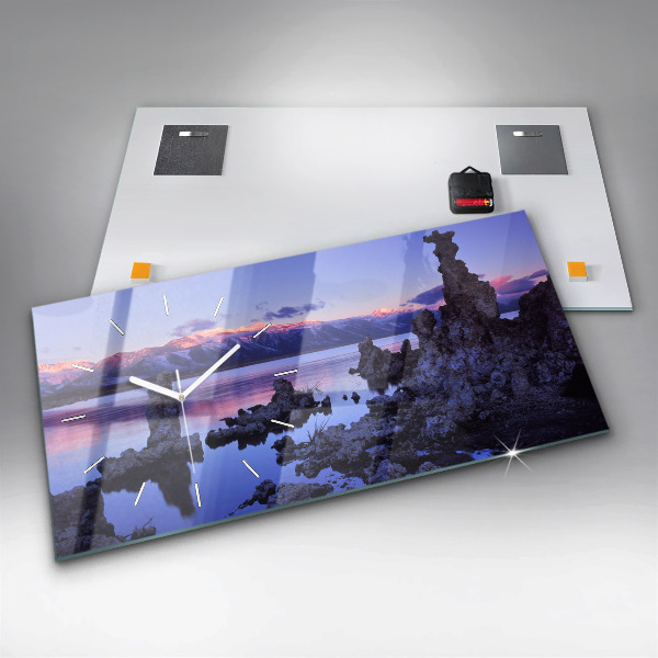 Horizontal wall clock Lake California