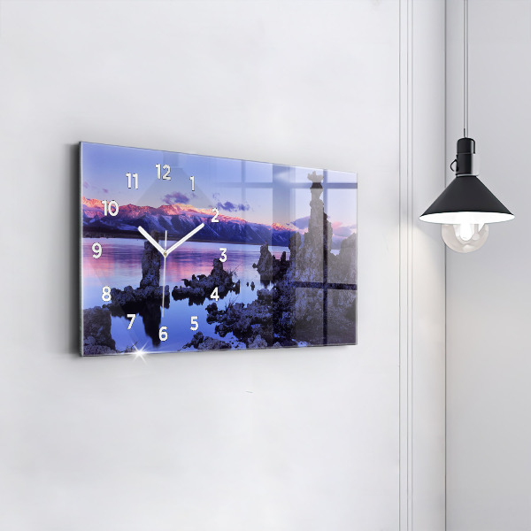 Horizontal wall clock Lake California