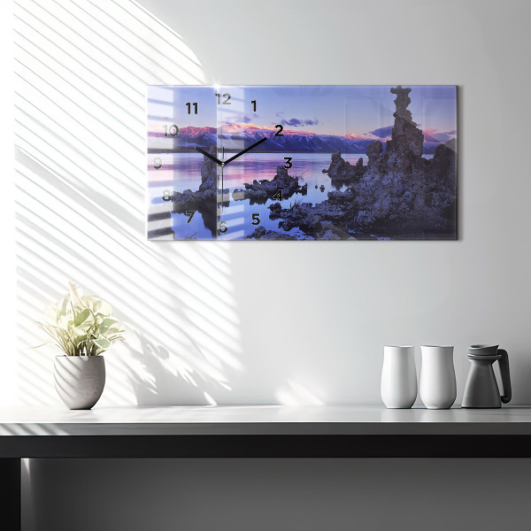 Horizontal wall clock Lake California