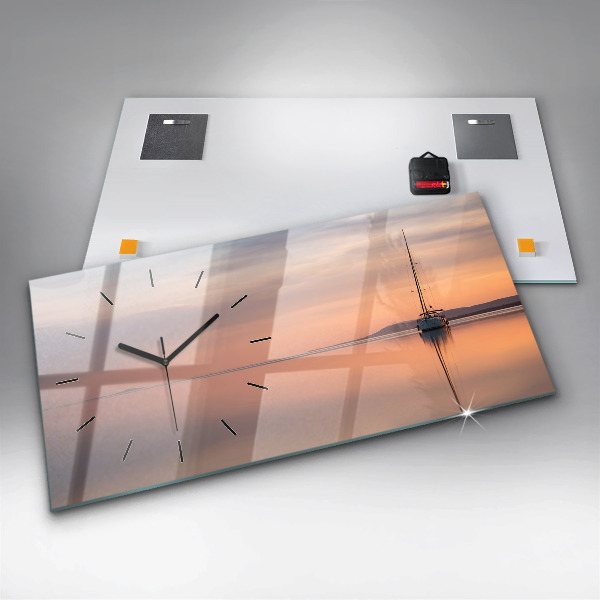 Horizontal wall clock Lake Balaton USA