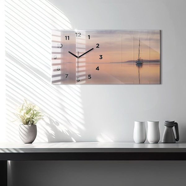 Horizontal wall clock Lake Balaton USA