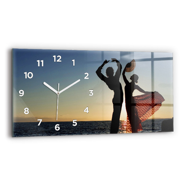 Horizontal wall clock Spanish Dance at Sea