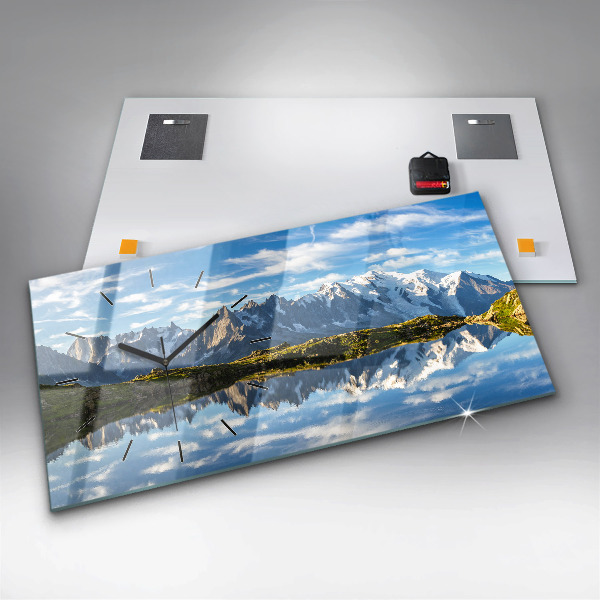 Horizontal wall clock Chamonix Valley, French Alps