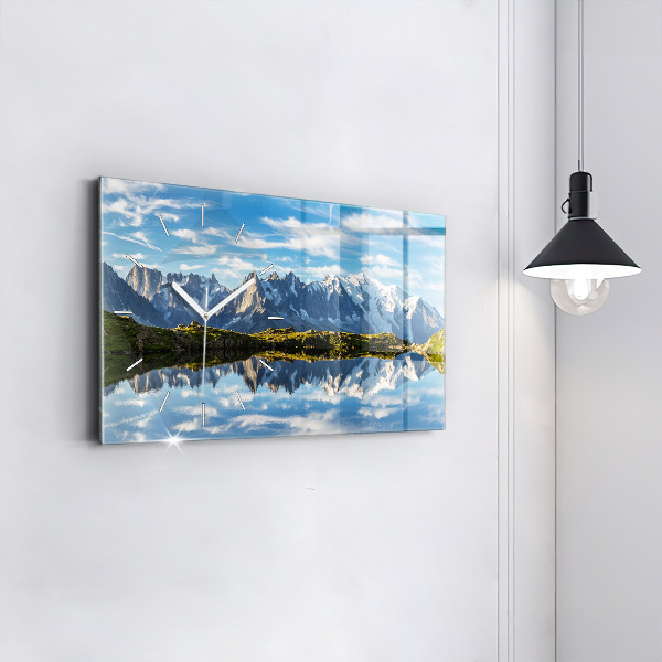 Horizontal wall clock Chamonix Valley, French Alps