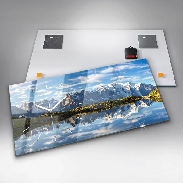 Horizontal wall clock Chamonix Valley, French Alps