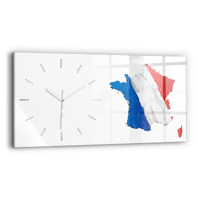 Horizontal wall clock Flag of France