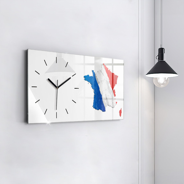 Horizontal wall clock Flag of France