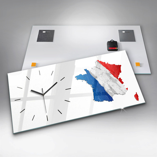 Horizontal wall clock Flag of France