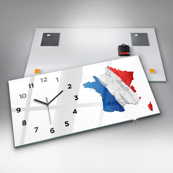 Horizontal wall clock Flag of France