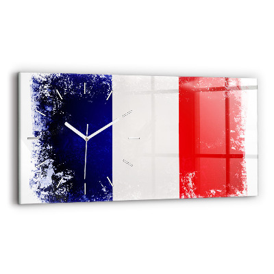 Horizontal wall clock Flag of France