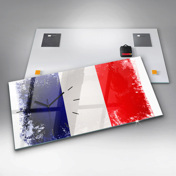 Horizontal wall clock Flag of France