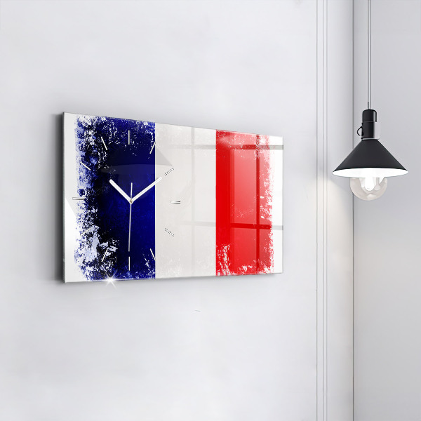 Horizontal wall clock Flag of France