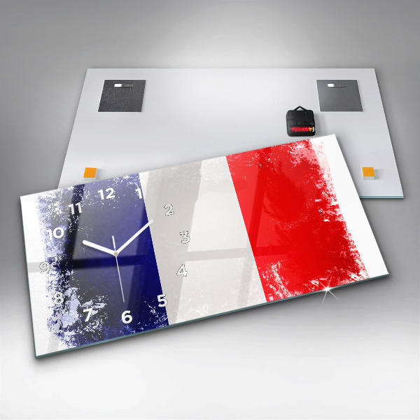 Horizontal wall clock Flag of France