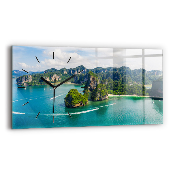 Horizontal wall clock Island in Thailand