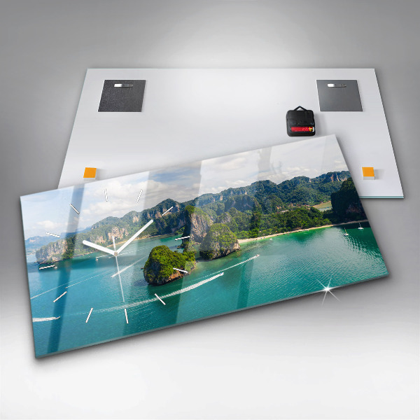 Horizontal wall clock Island in Thailand