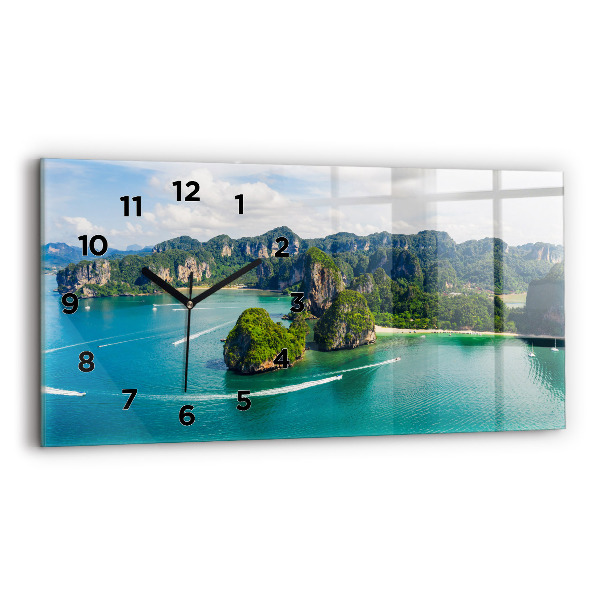 Horizontal wall clock Island in Thailand