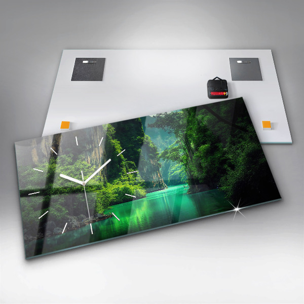 Horizontal wall clock Thailand's natural landscape