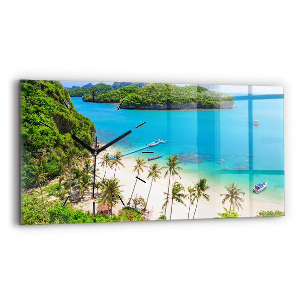 Horizontal wall clock National Park Thailand
