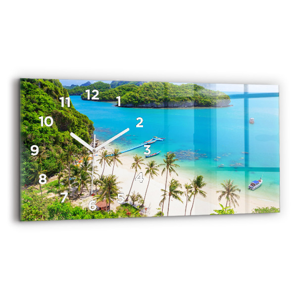 Horizontal wall clock National Park Thailand