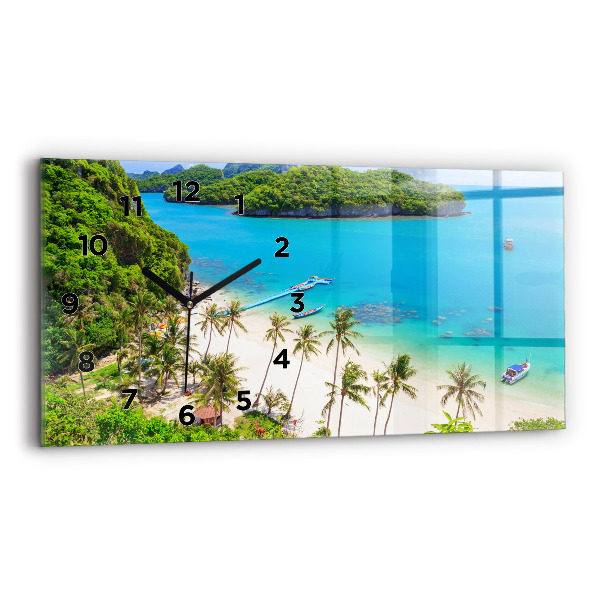 Horizontal wall clock National Park Thailand