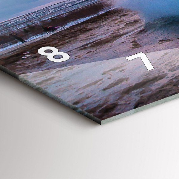 Horizontal wall clock Geyser on the island of Iceland