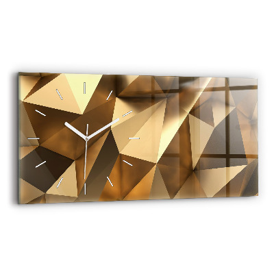 Horizontal wall clock Geometric texture