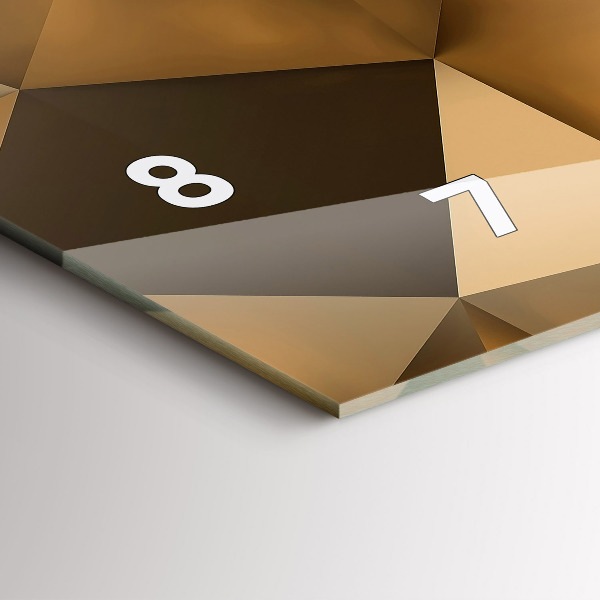 Horizontal wall clock Geometric texture