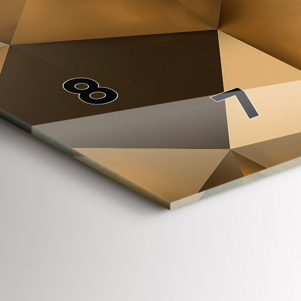 Horizontal wall clock Geometric texture