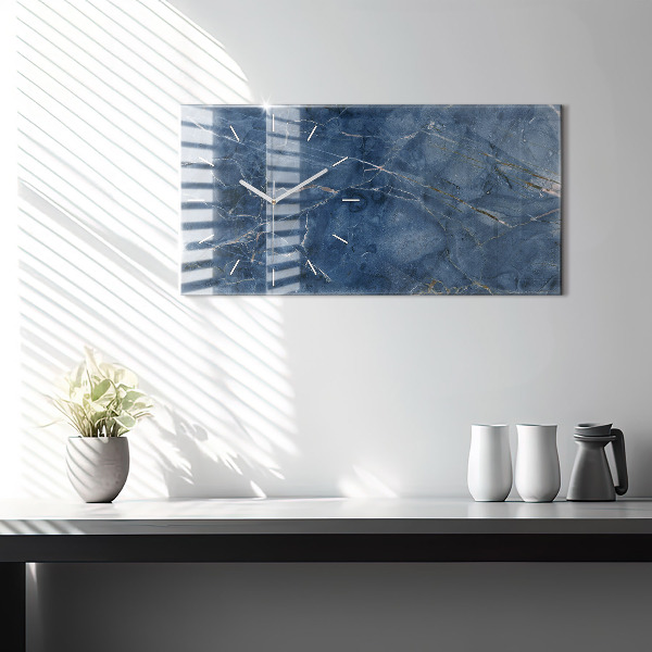Horizontal wall clock Blue Marble Texture