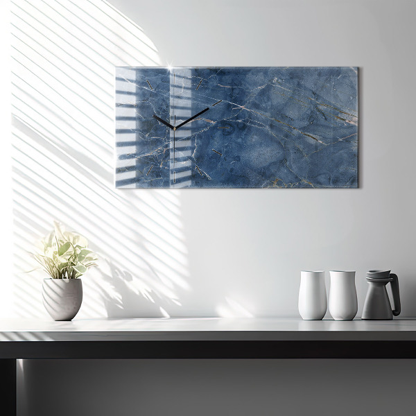 Horizontal wall clock Blue Marble Texture